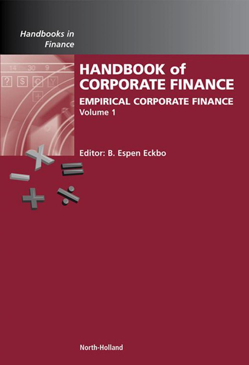 Big bigCover of Handbook of Empirical Corporate Finance SET