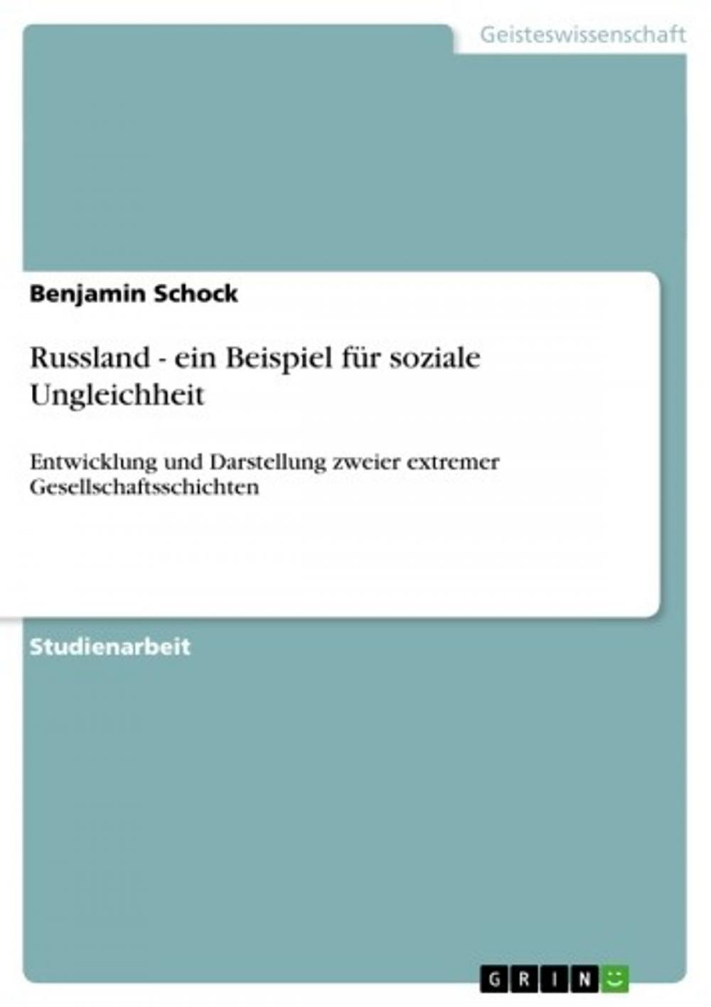 Big bigCover of Russland - ein Beispiel für soziale Ungleichheit