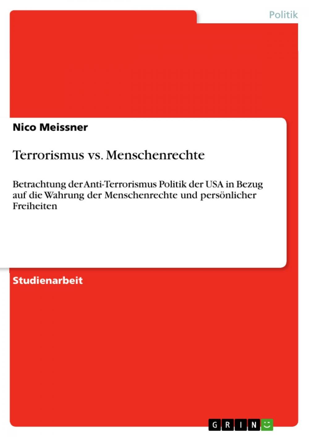 Big bigCover of Terrorismus vs. Menschenrechte