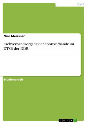 Cover of the book Fachverbandsorgane der Sportverbände im DTSB der DDR by Christina Zimmermann