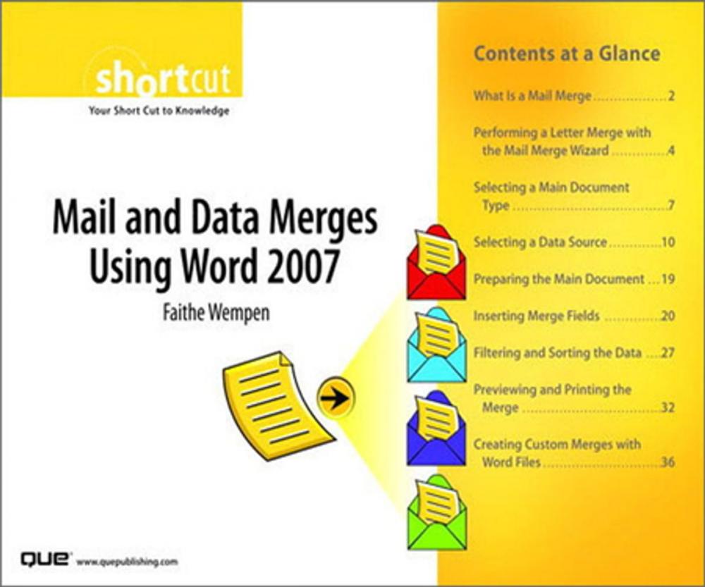 Big bigCover of Mail and Data Merges Using Word 2007 (Digital Short Cut)