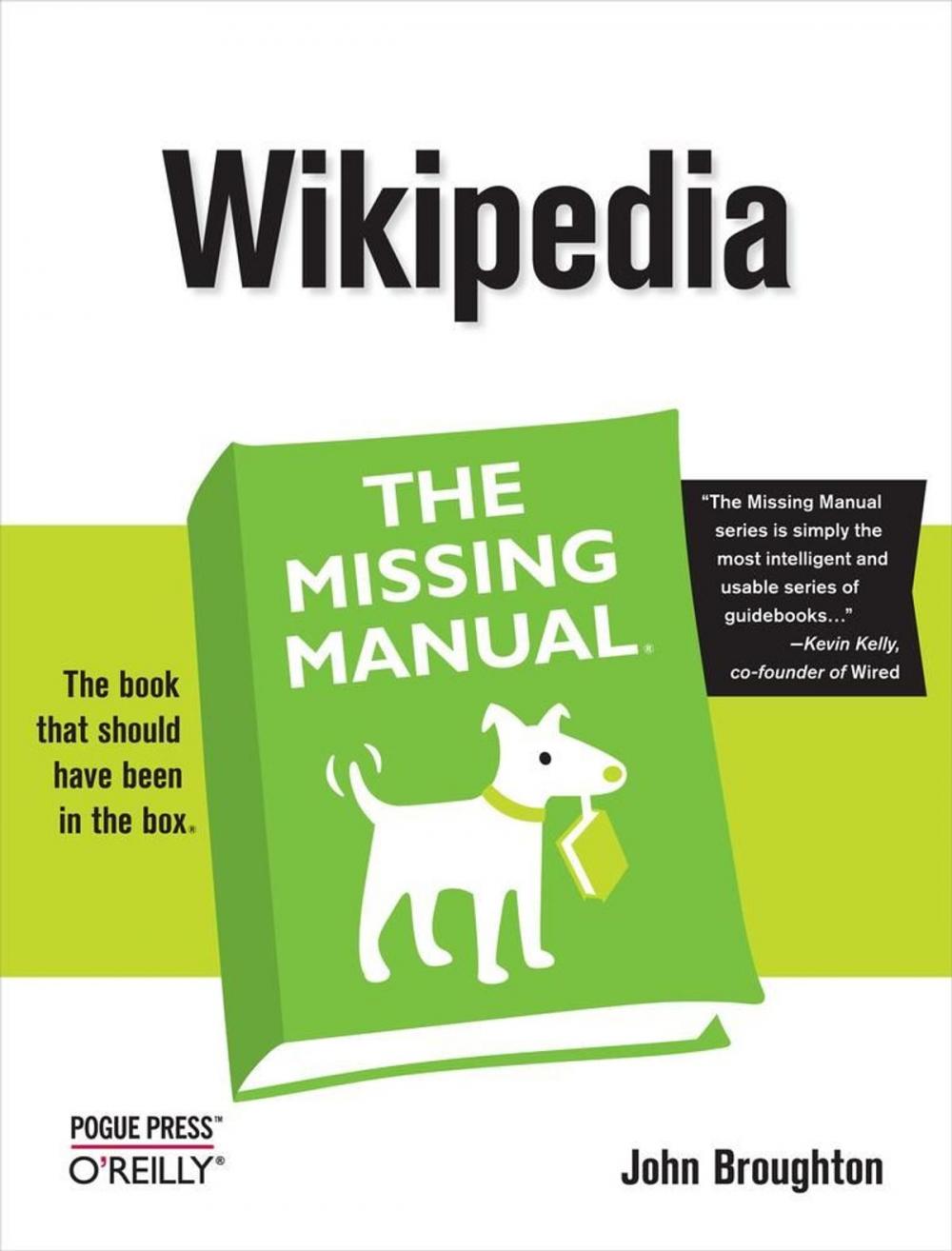 Big bigCover of Wikipedia: The Missing Manual