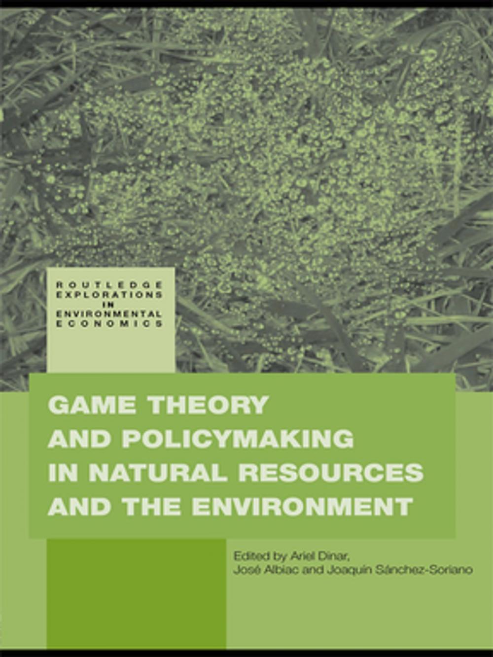 Big bigCover of Game Theory and Policy Making in Natural Resources and the Environment