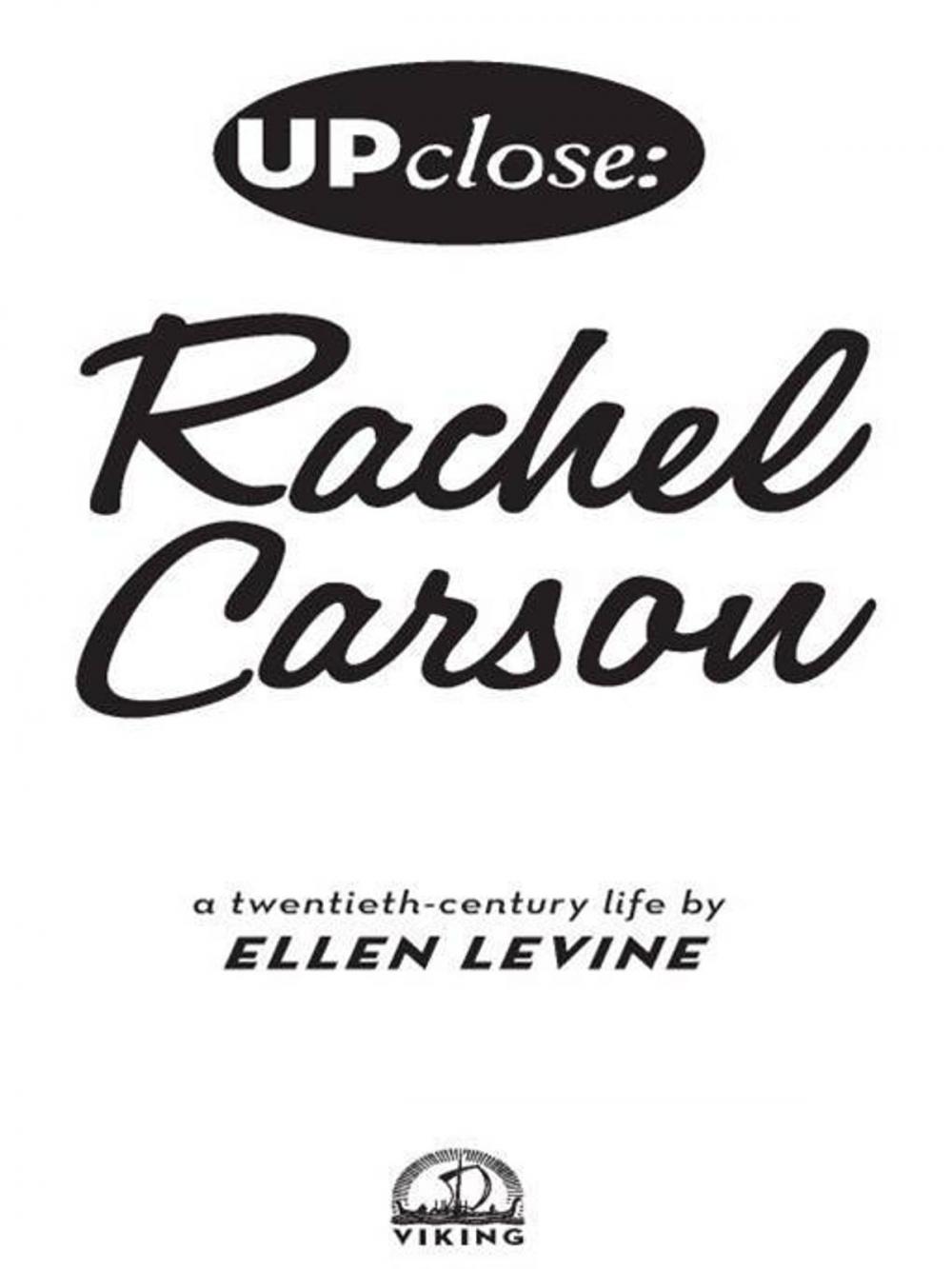 Big bigCover of Up Close: Rachel Carson