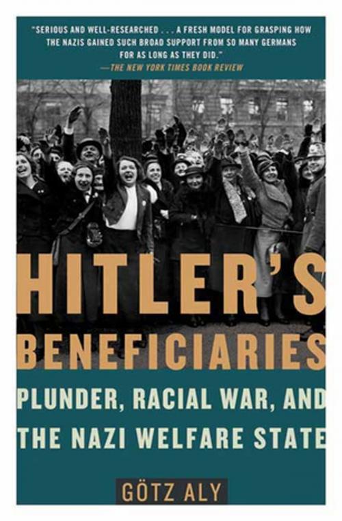 Cover of the book Hitler's Beneficiaries by Götz Aly, Henry Holt and Co.