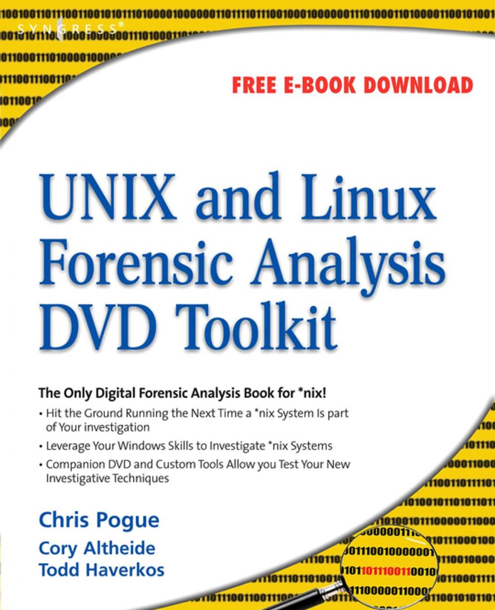 Big bigCover of UNIX and Linux Forensic Analysis DVD Toolkit