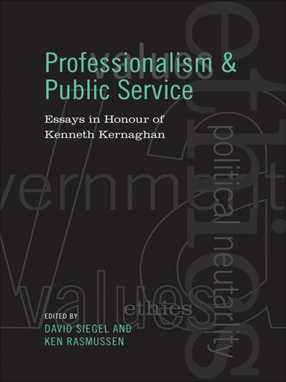 Big bigCover of Professionalism and Public Service