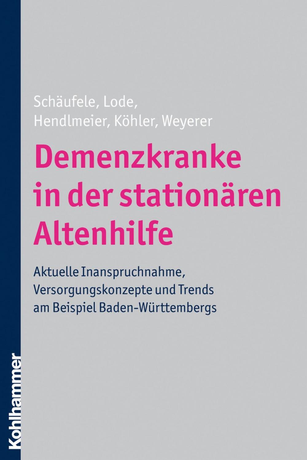 Big bigCover of Demenzkranke in der stationären Altenhilfe