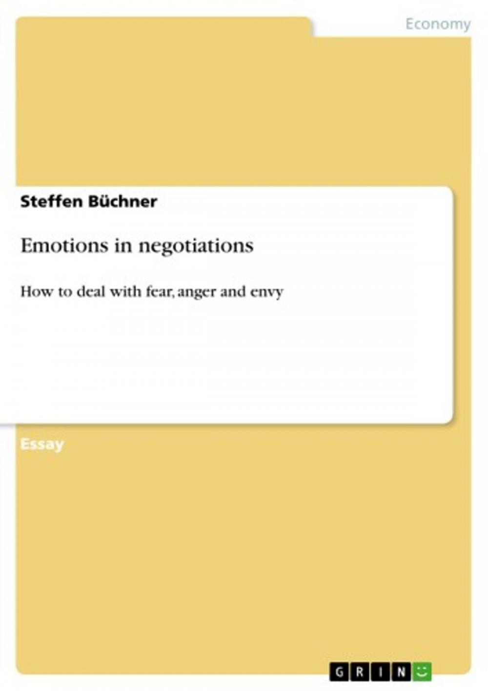 Big bigCover of Emotions in negotiations