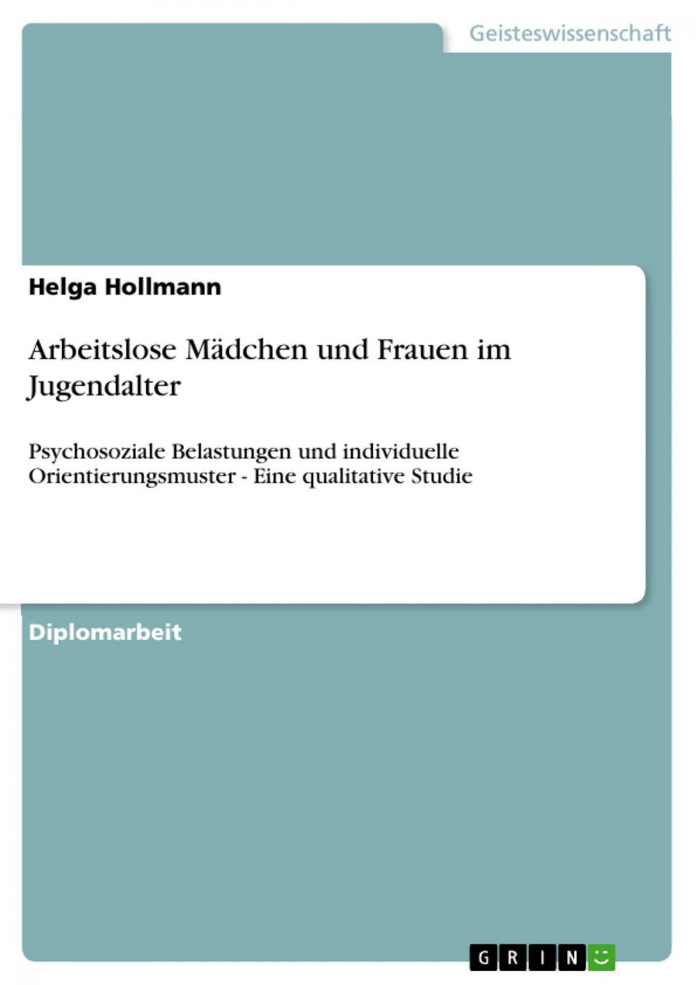 Big bigCover of Arbeitslose Mädchen und Frauen im Jugendalter