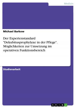 Cover of the book Der Expertenstandard 'Dekubitusprophylaxe in der Pflege'. Möglichkeiten zur Umsetzung im operativen Funktionsbereich by Jean-François Cousin