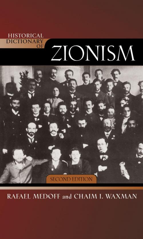 Cover of the book Historical Dictionary of Zionism by Rafael Medoff, Chaim I. Waxman, Scarecrow Press