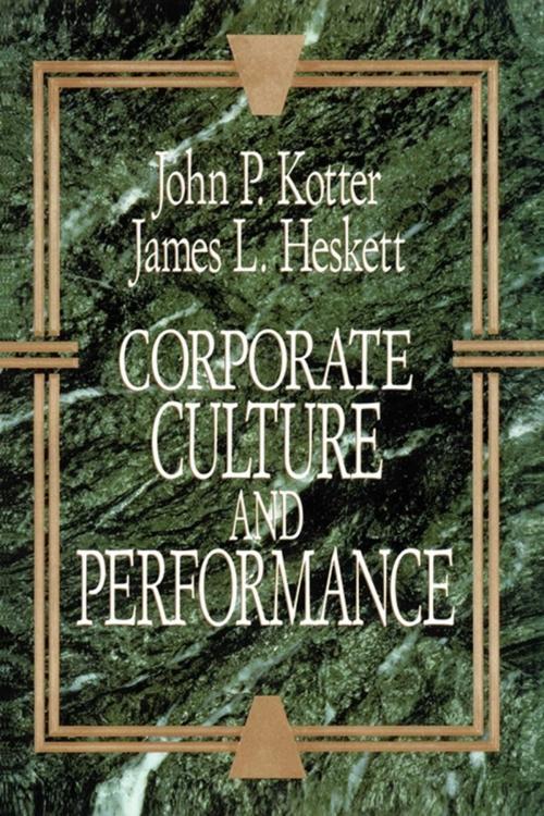 Cover of the book Corporate Culture and Performance by John P. Kotter, Free Press