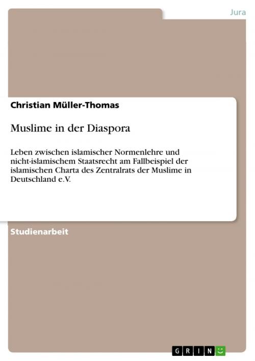 Cover of the book Muslime in der Diaspora by Christian Müller-Thomas, GRIN Verlag