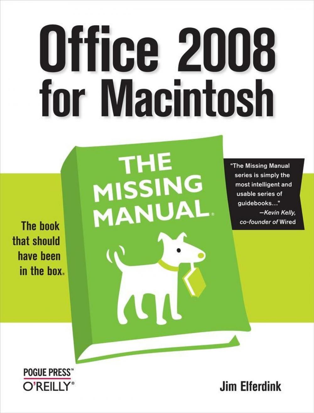 Big bigCover of Office 2008 for Macintosh: The Missing Manual