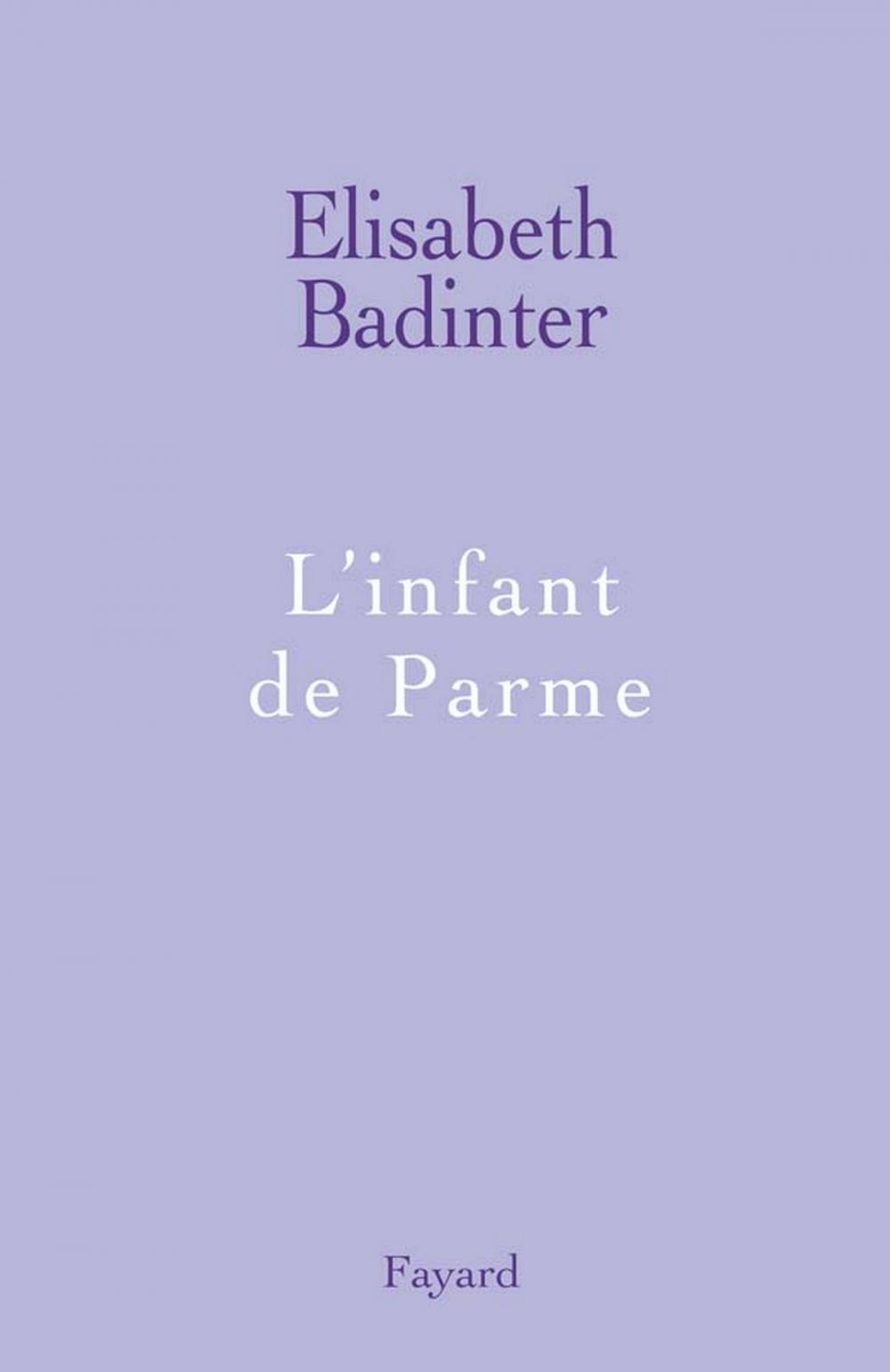 Big bigCover of L'infant de Parme