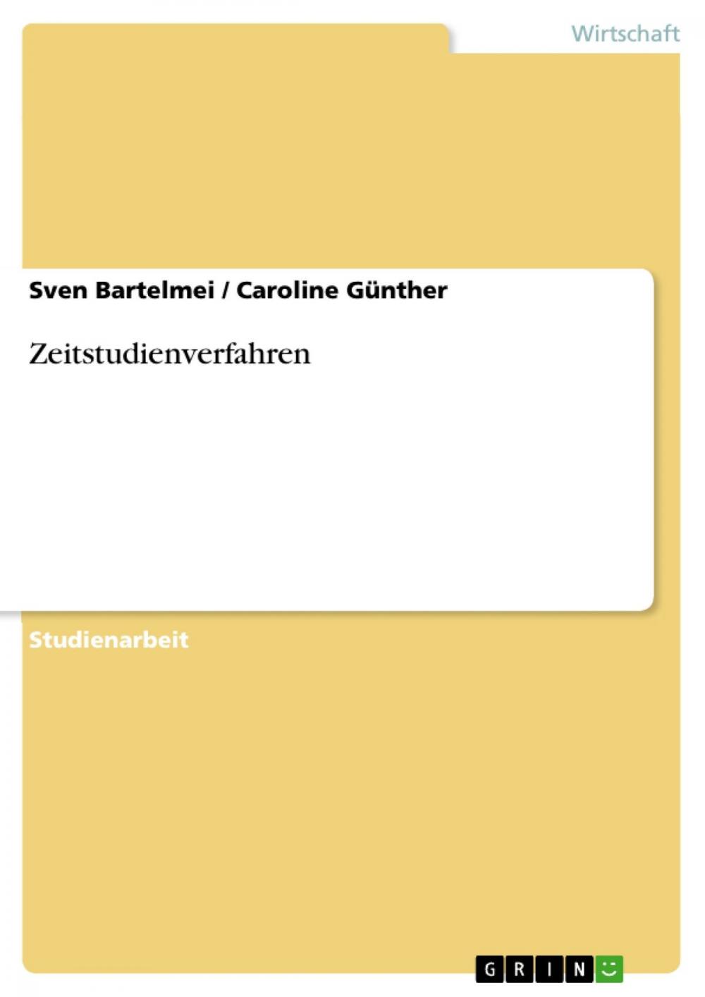 Big bigCover of Zeitstudienverfahren