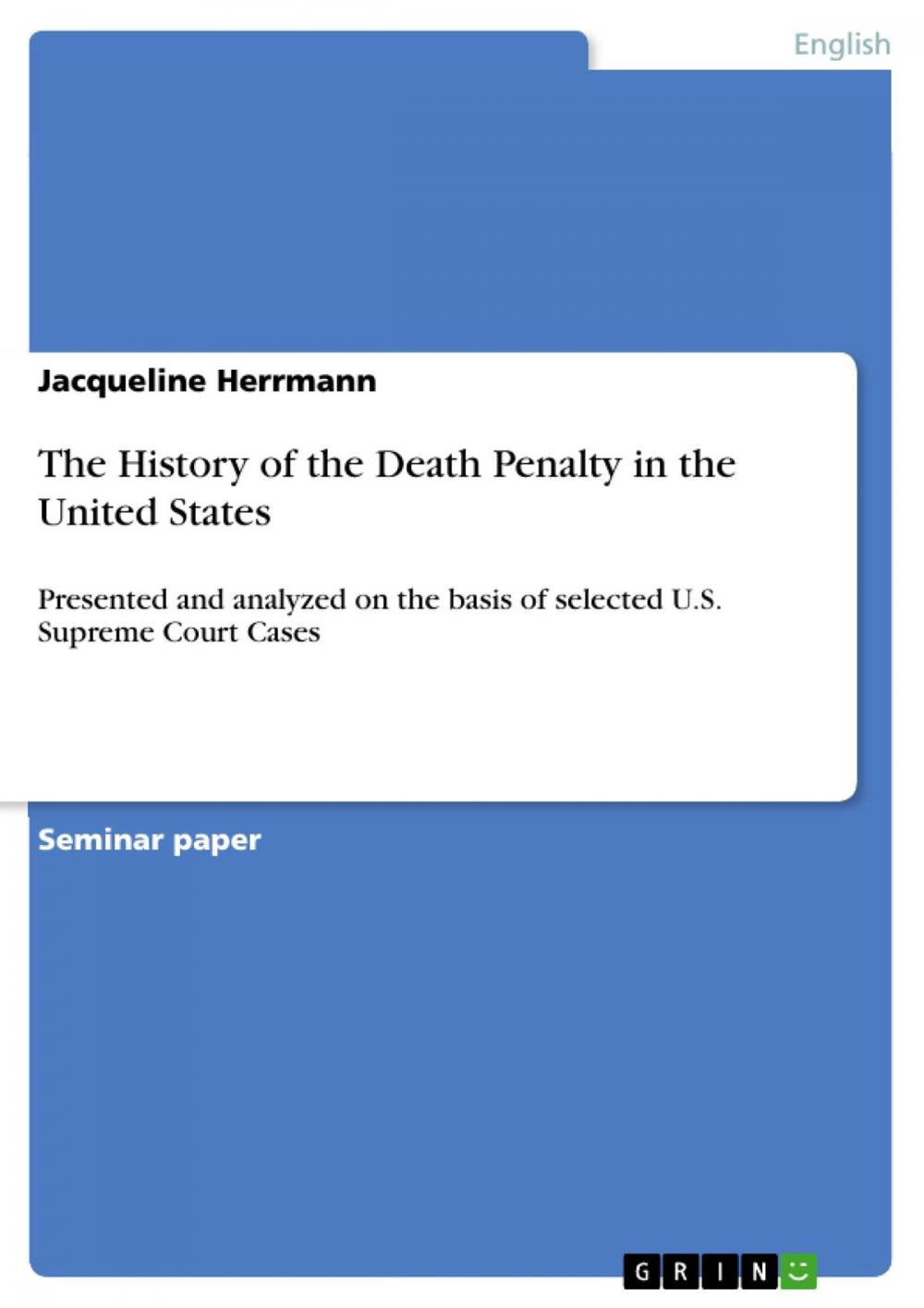 Big bigCover of The History of the Death Penalty in the United States