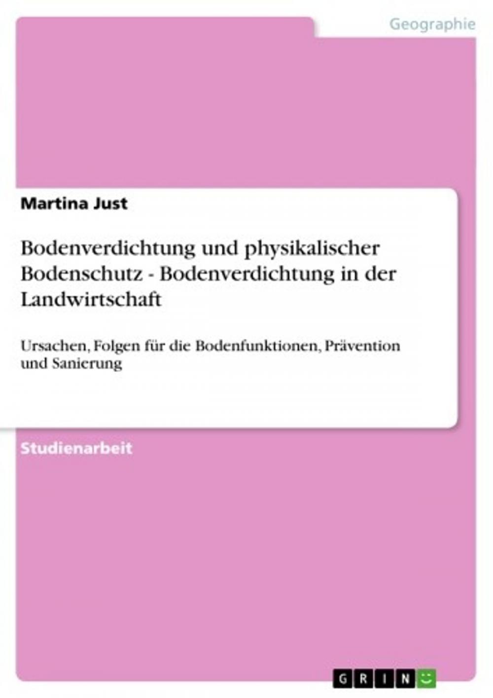 Big bigCover of Bodenverdichtung und physikalischer Bodenschutz - Bodenverdichtung in der Landwirtschaft