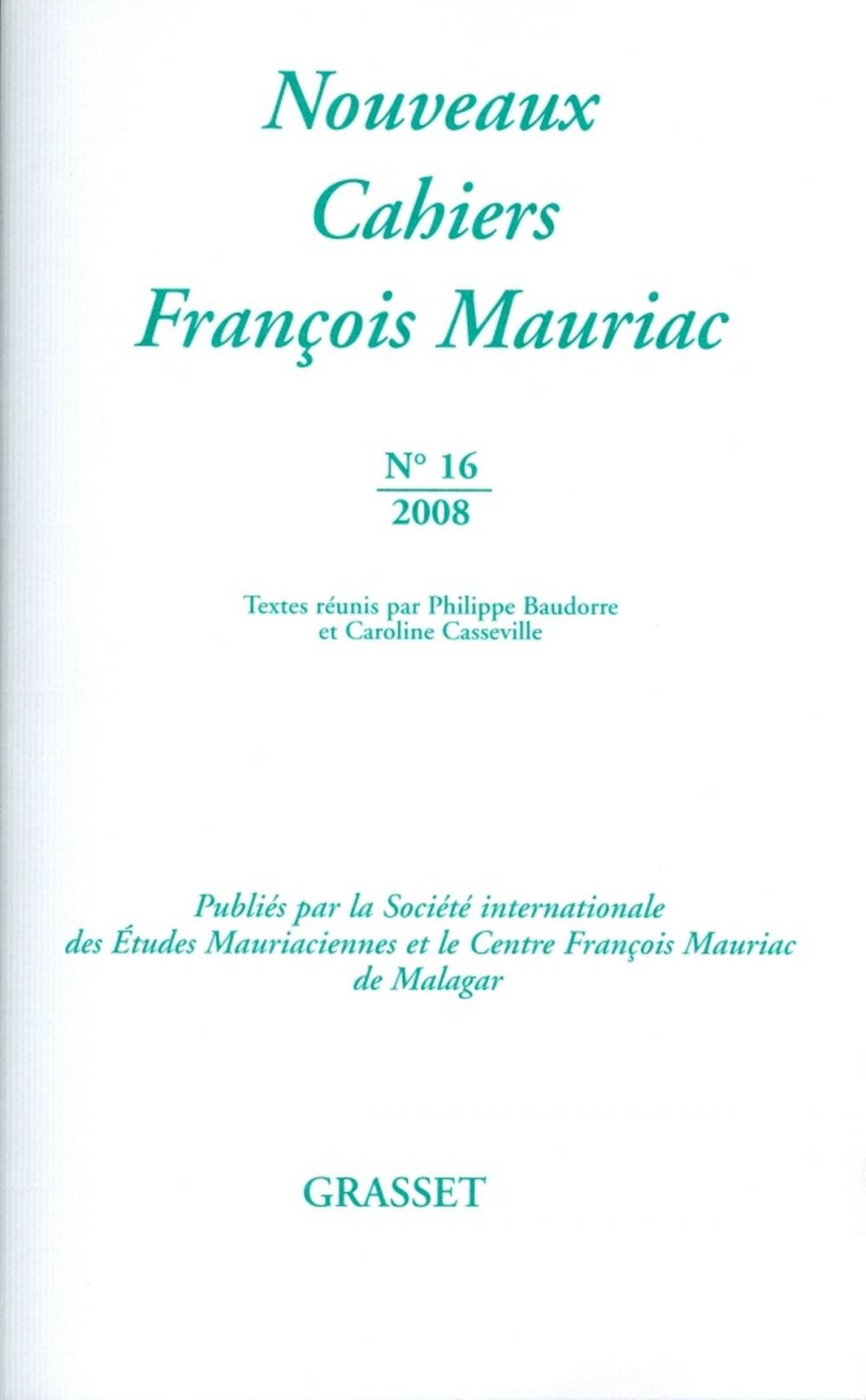 Big bigCover of Nouveaux cahiers François Mauriac N°16