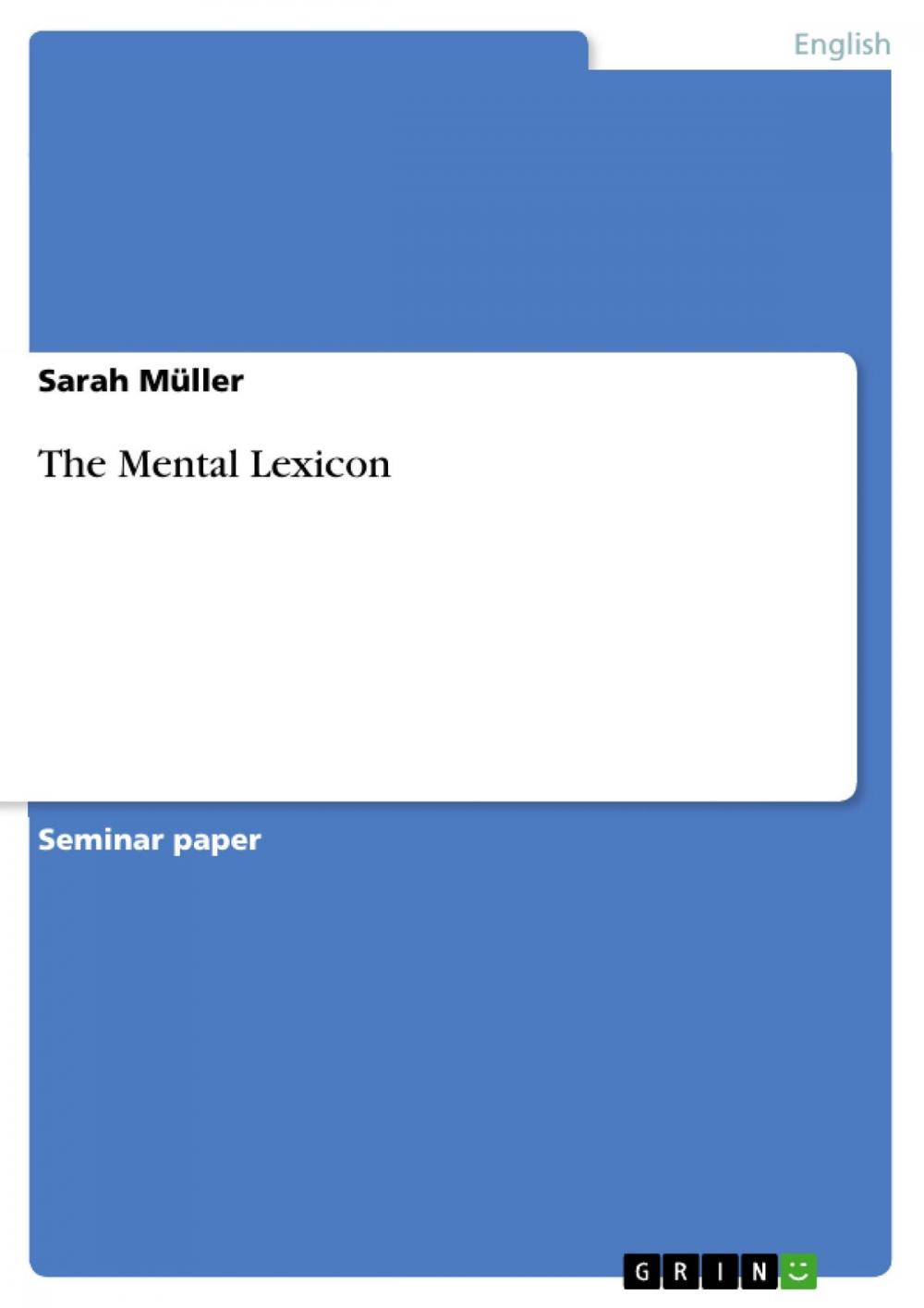 Big bigCover of The Mental Lexicon
