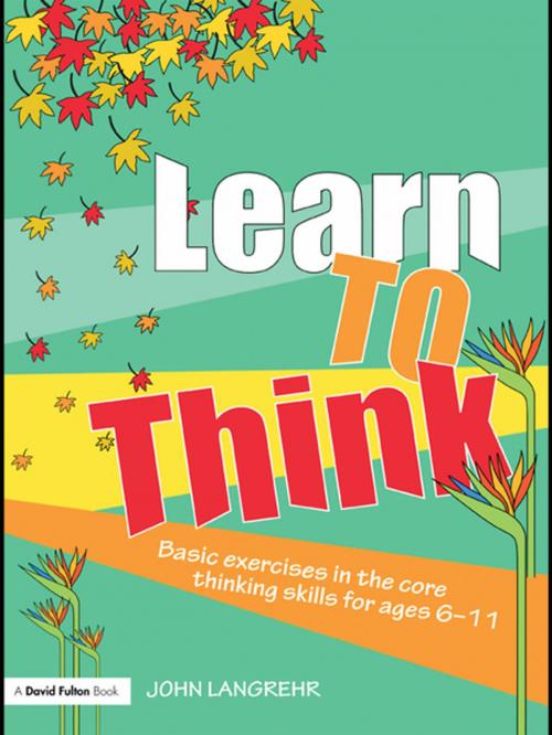 Cover of the book Learn to Think by John Langrehr, Taylor and Francis