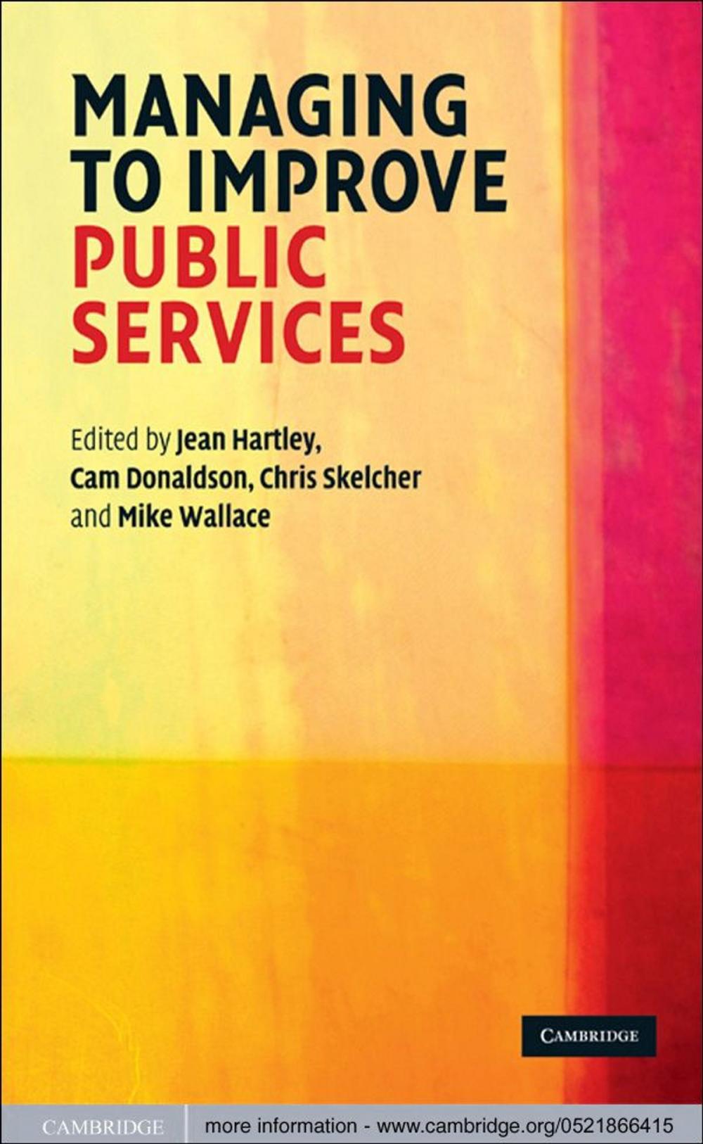 Big bigCover of Managing to Improve Public Services