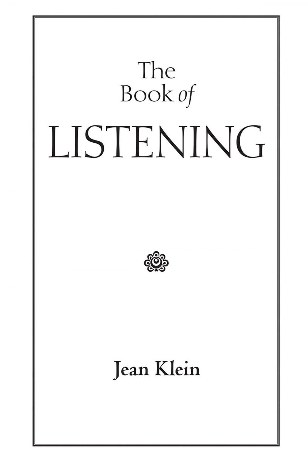 Big bigCover of The Book of Listening