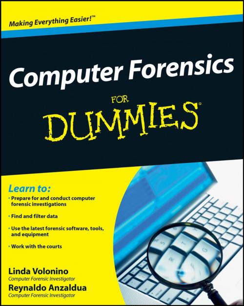 Cover of the book Computer Forensics For Dummies by Reynaldo Anzaldua, Carol Pollard, Wiley