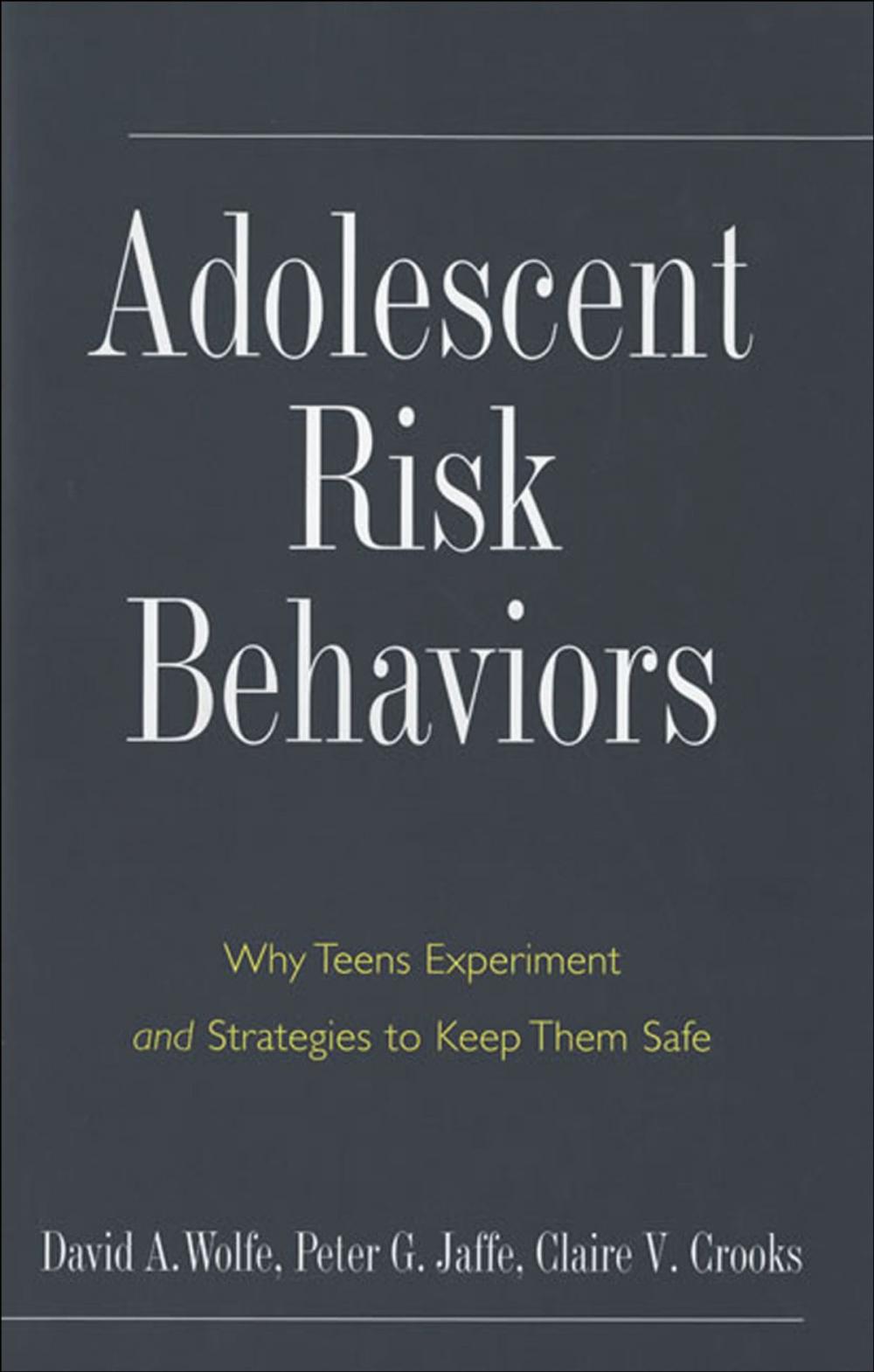 Big bigCover of Adolescent Risk Behaviors