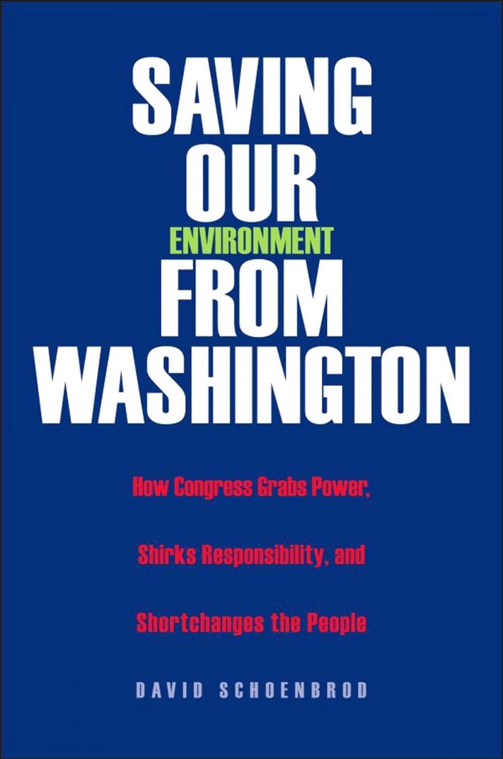 Big bigCover of Saving Our Environment from Washington