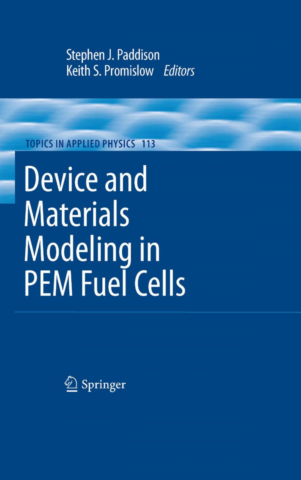 Big bigCover of Device and Materials Modeling in PEM Fuel Cells