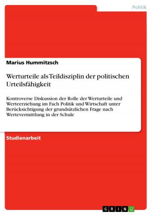 Cover of the book Werturteile als Teildisziplin der politischen Urteilsfähigkeit by Robert Leuck