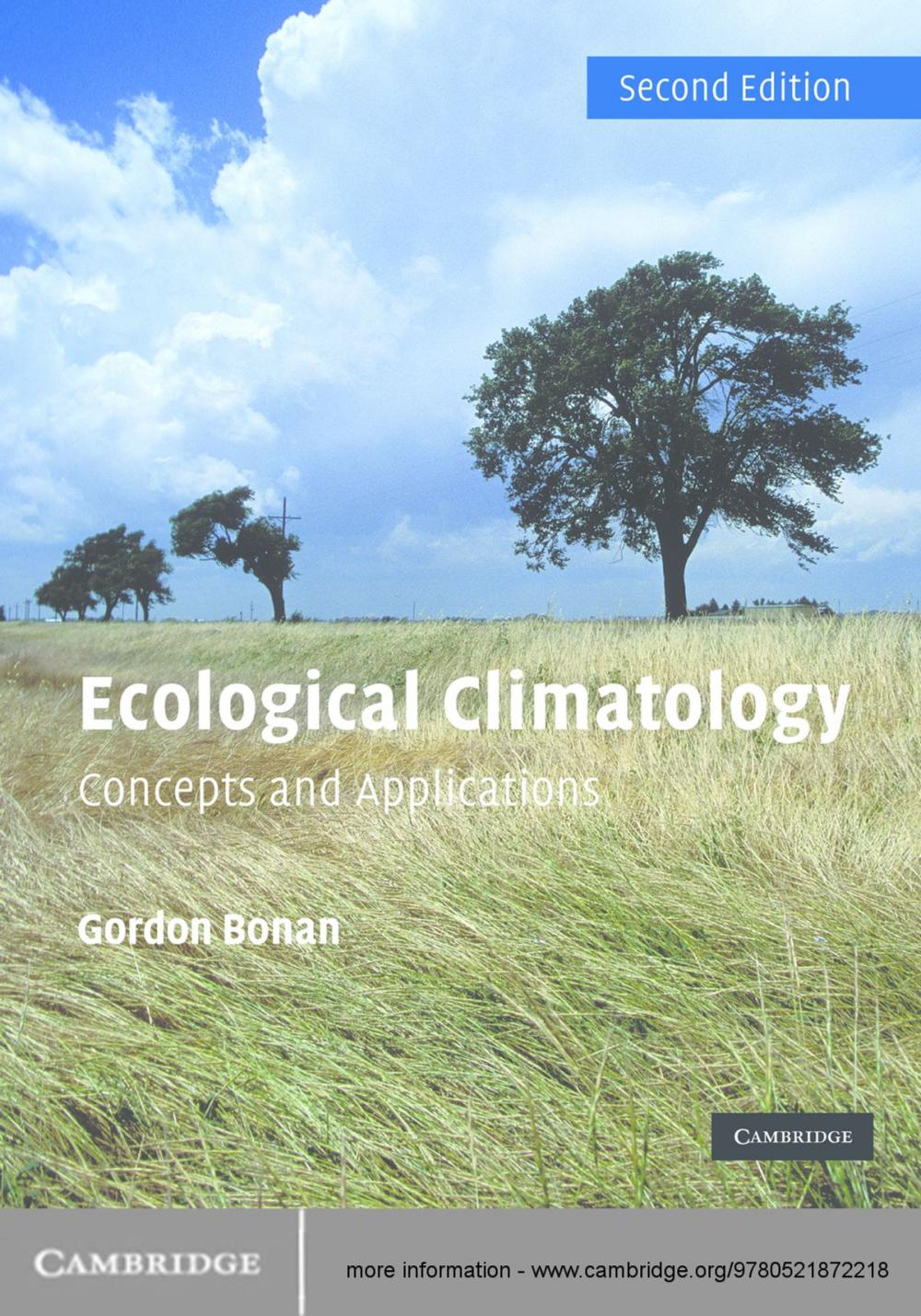 Big bigCover of Ecological Climatology