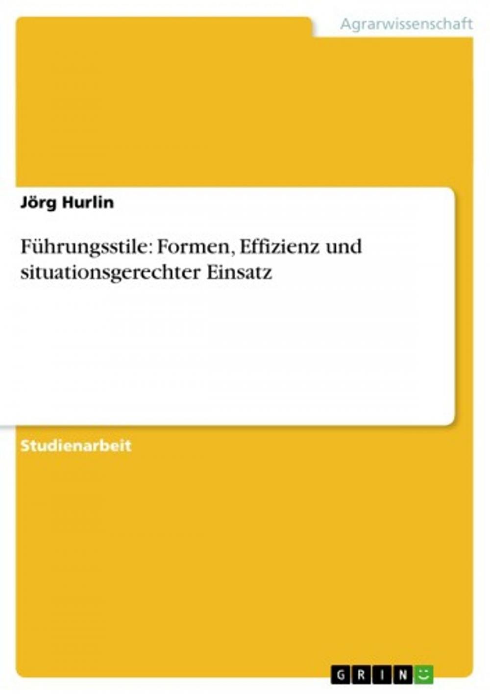 Big bigCover of Führungsstile: Formen, Effizienz und situationsgerechter Einsatz