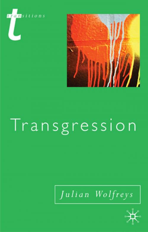 Cover of the book Transgression by Julian Wolfreys, Palgrave Macmillan