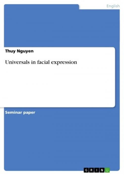 Cover of the book Universals in facial expression by Thuy Nguyen, GRIN Publishing