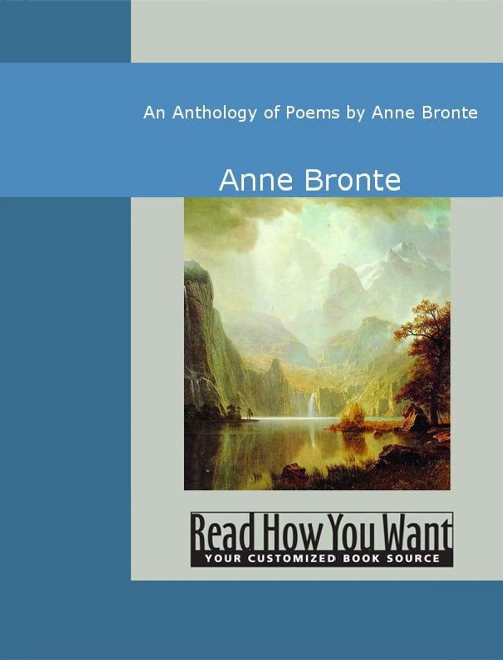 Big bigCover of An Anthology Of Poems By Anne Bronte