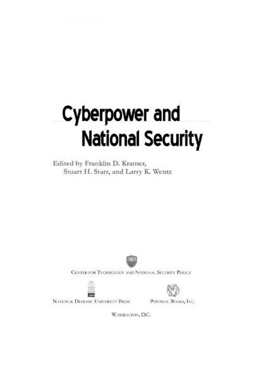 Big bigCover of Cyberpower and National Security