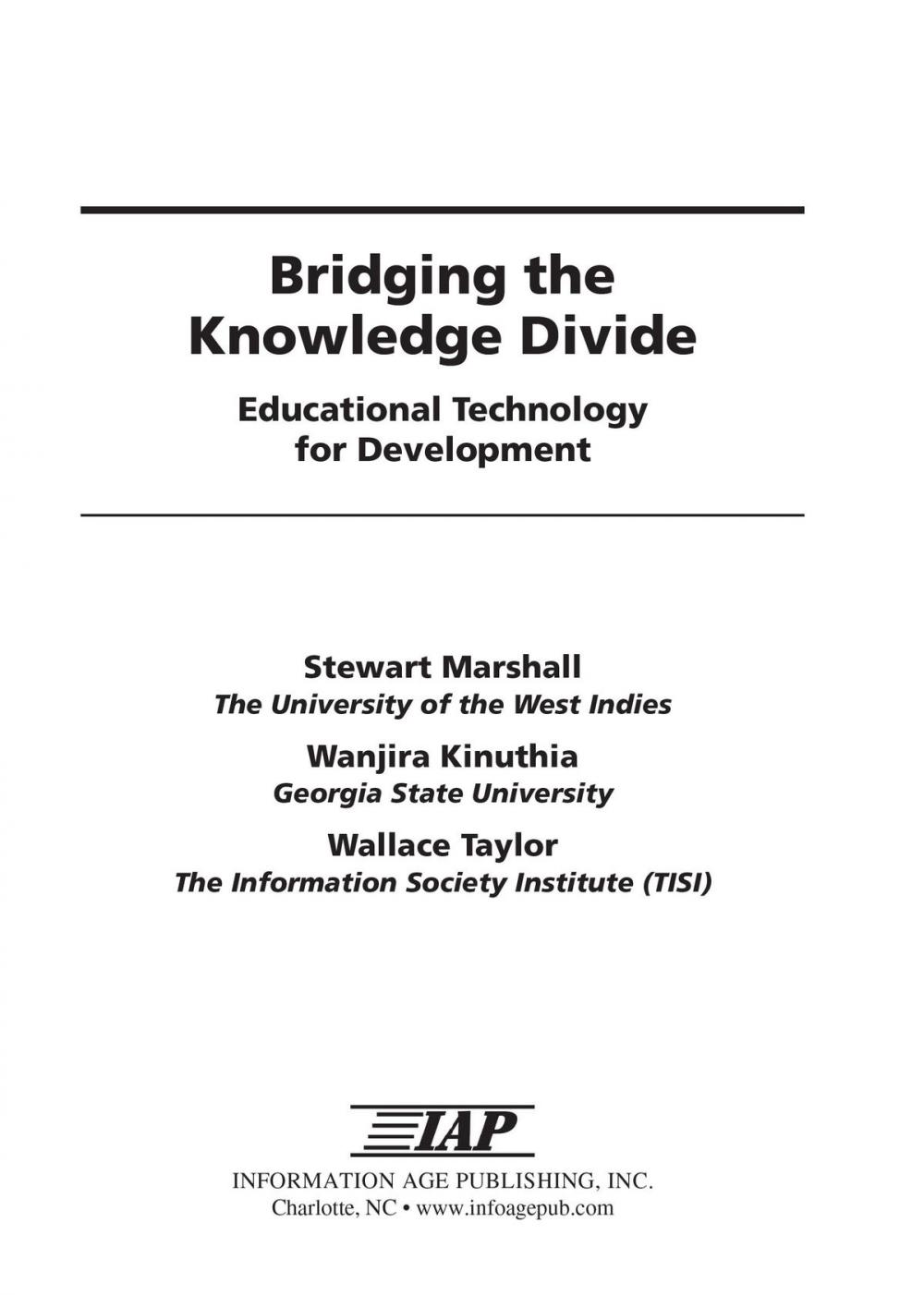 Big bigCover of Bridging the Knowledge Divide