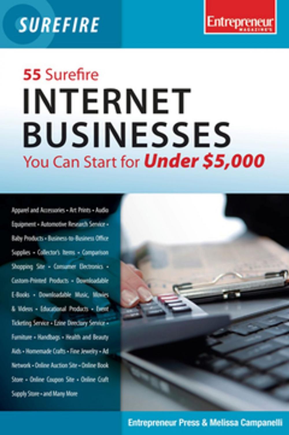 Big bigCover of 55 Surefire Internet Businesses You Can Start for Under $5000