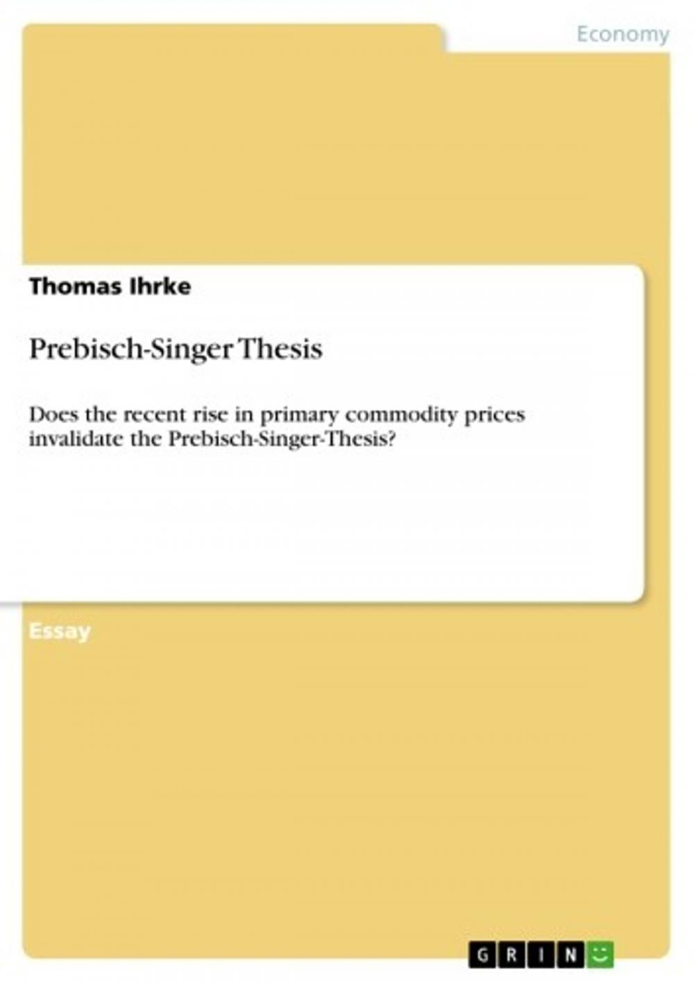 Big bigCover of Prebisch-Singer Thesis