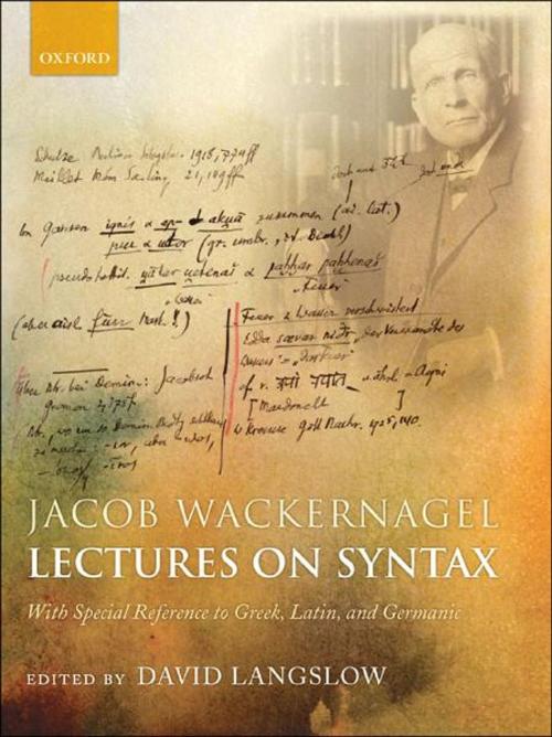 Cover of the book Jacob Wackernagel, Lectures on Syntax by , OUP Oxford