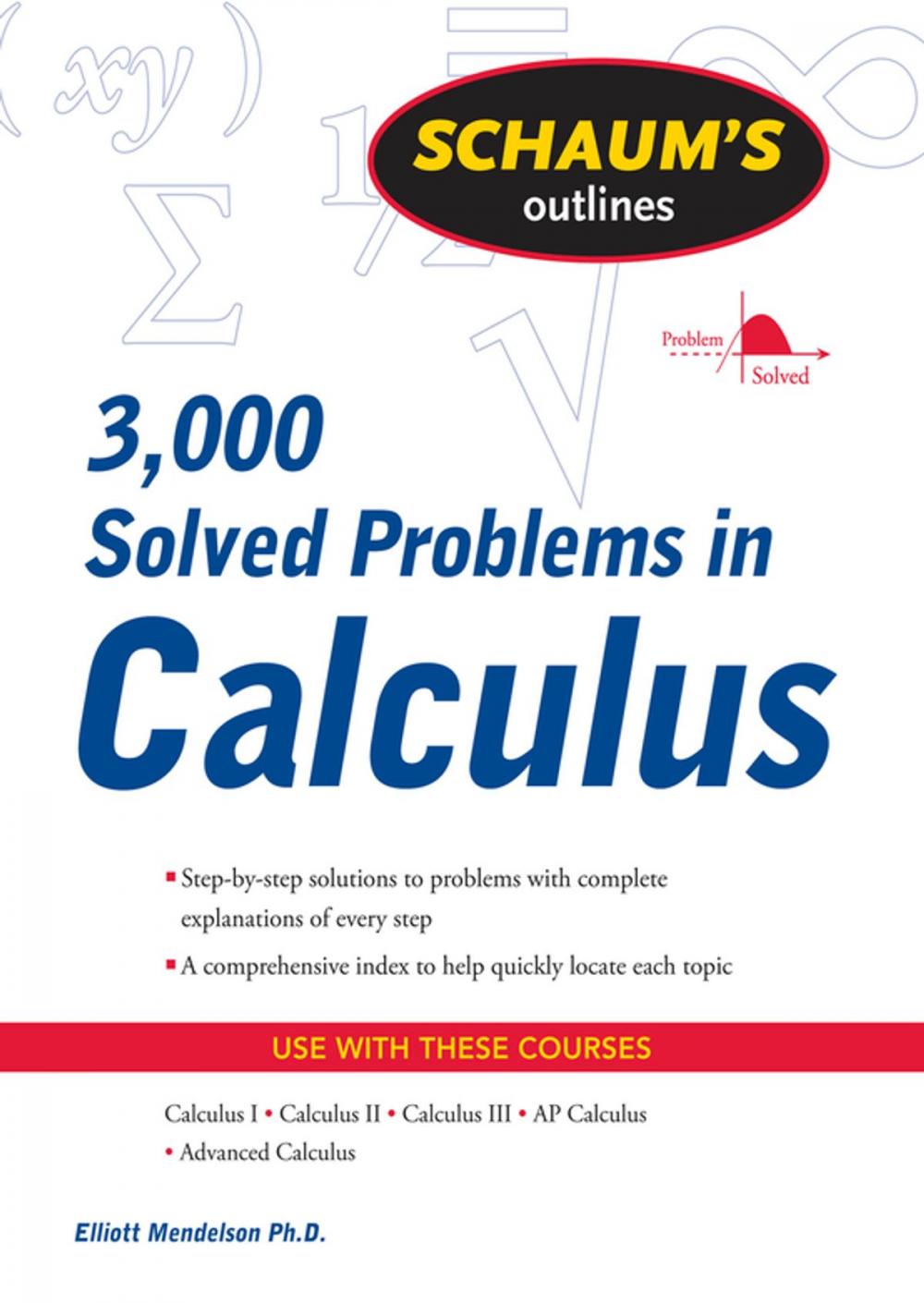 Big bigCover of Schaum's 3,000 Solved Problems in Calculus