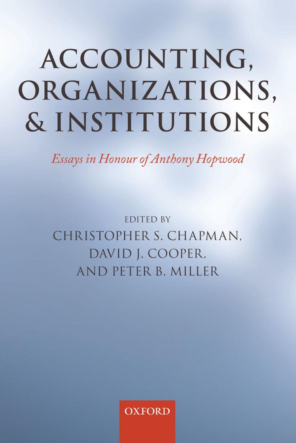 Big bigCover of Accounting, Organizations, and Institutions