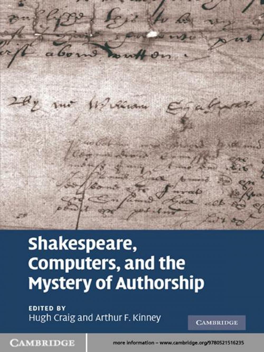 Big bigCover of Shakespeare, Computers, and the Mystery of Authorship