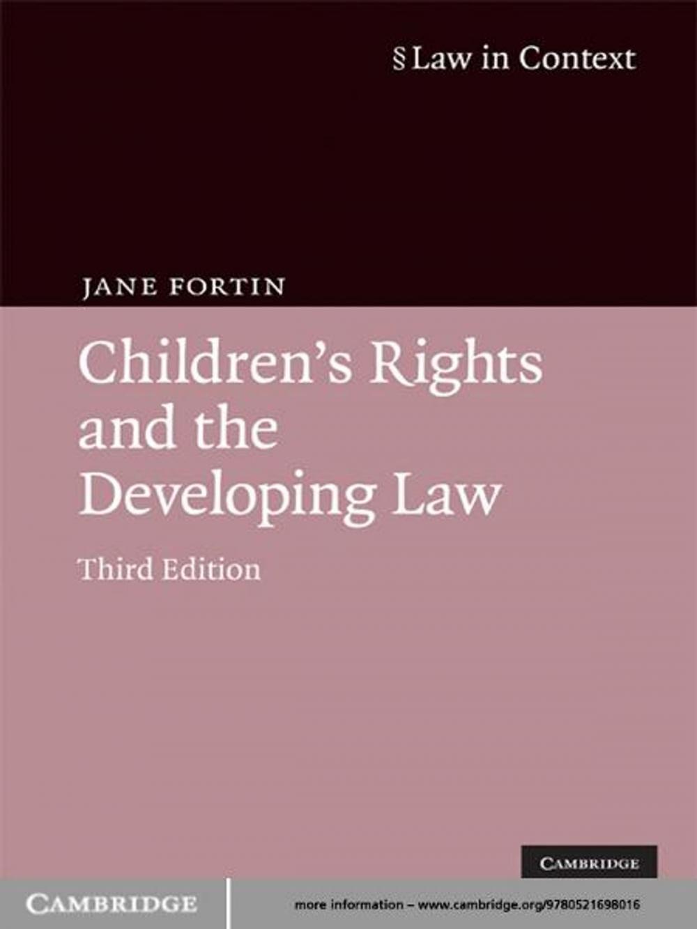 Big bigCover of Children's Rights and the Developing Law