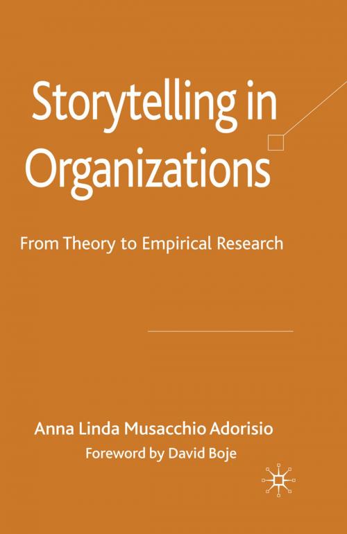 Cover of the book Storytelling in Organizations by Anna Linda Musacchio Adorisio, Palgrave Macmillan UK