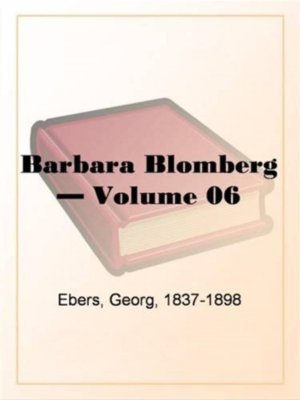 Big bigCover of Barbara Blomberg, Volume 6.