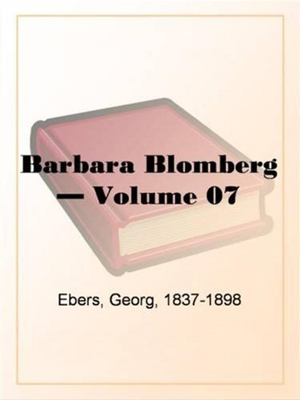 Big bigCover of Barbara Blomberg, Volume 7.